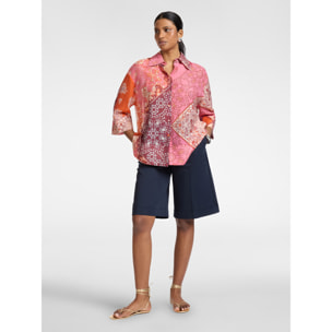 Elena Mirò - Pantaloni corti in misto cotone - Blu