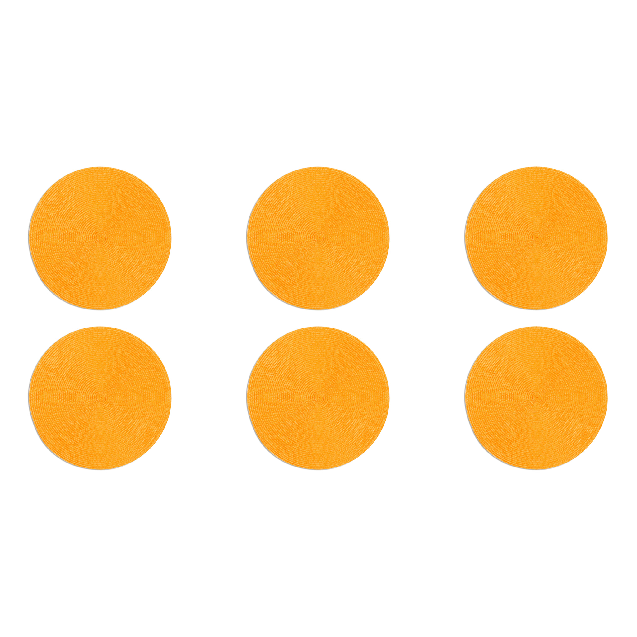 Set 6 tovagliette tonde Excelsa – Round, Polipropilene Giallo