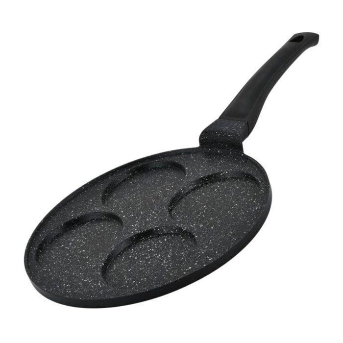Poêle à crêpes et galettes avec revêtement en marbre 4 emplacements 26cm HGCP264HO