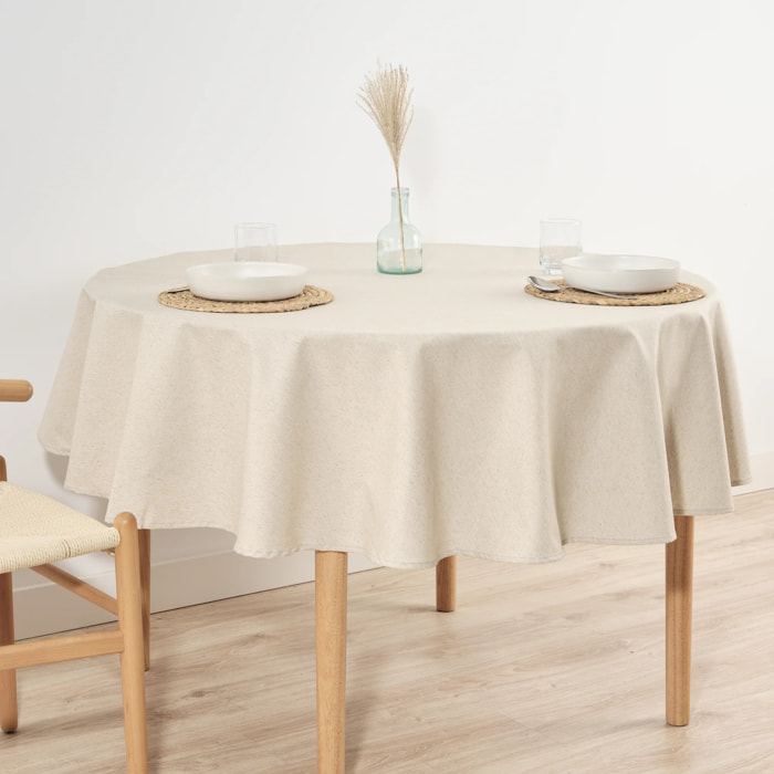 Nappe ronde en résine anti-taches Levante 101