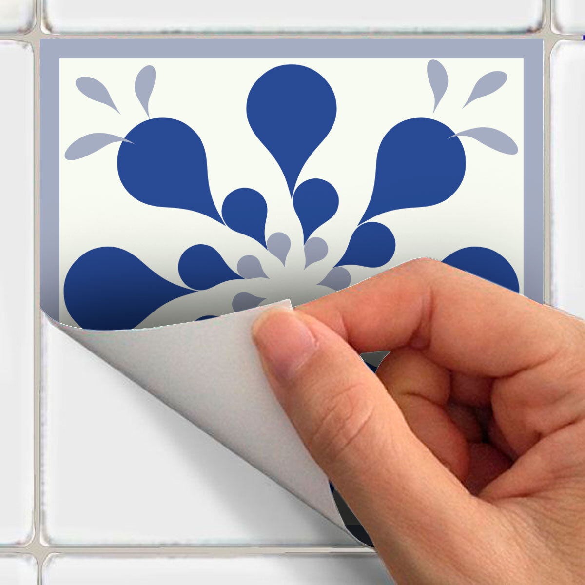 Stickers muraux - Sticker Mural Carrelage adhésif Cuisine Salle de Bain - 60 STICKERS CARRELAGES AZULEJOS ANGELINIA