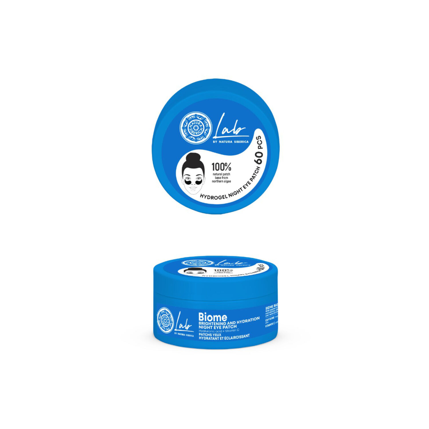 LAB BIOME - Patchs de nuit pour les yeux éclat et hydratation 60 patchs