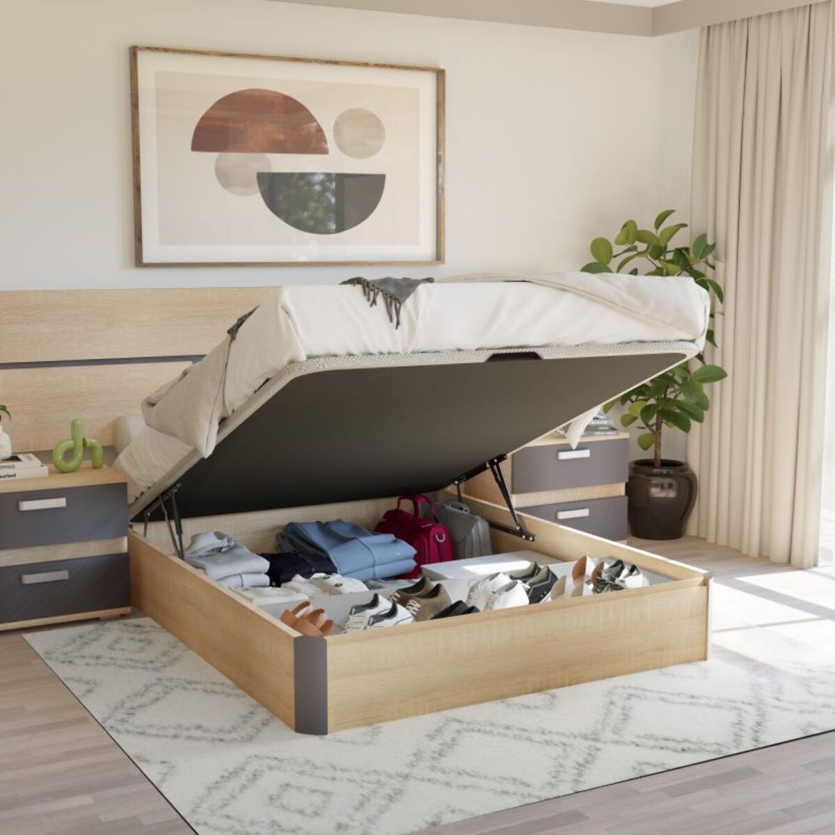 Canapé Luxury Plus 3D Roble - Grafito