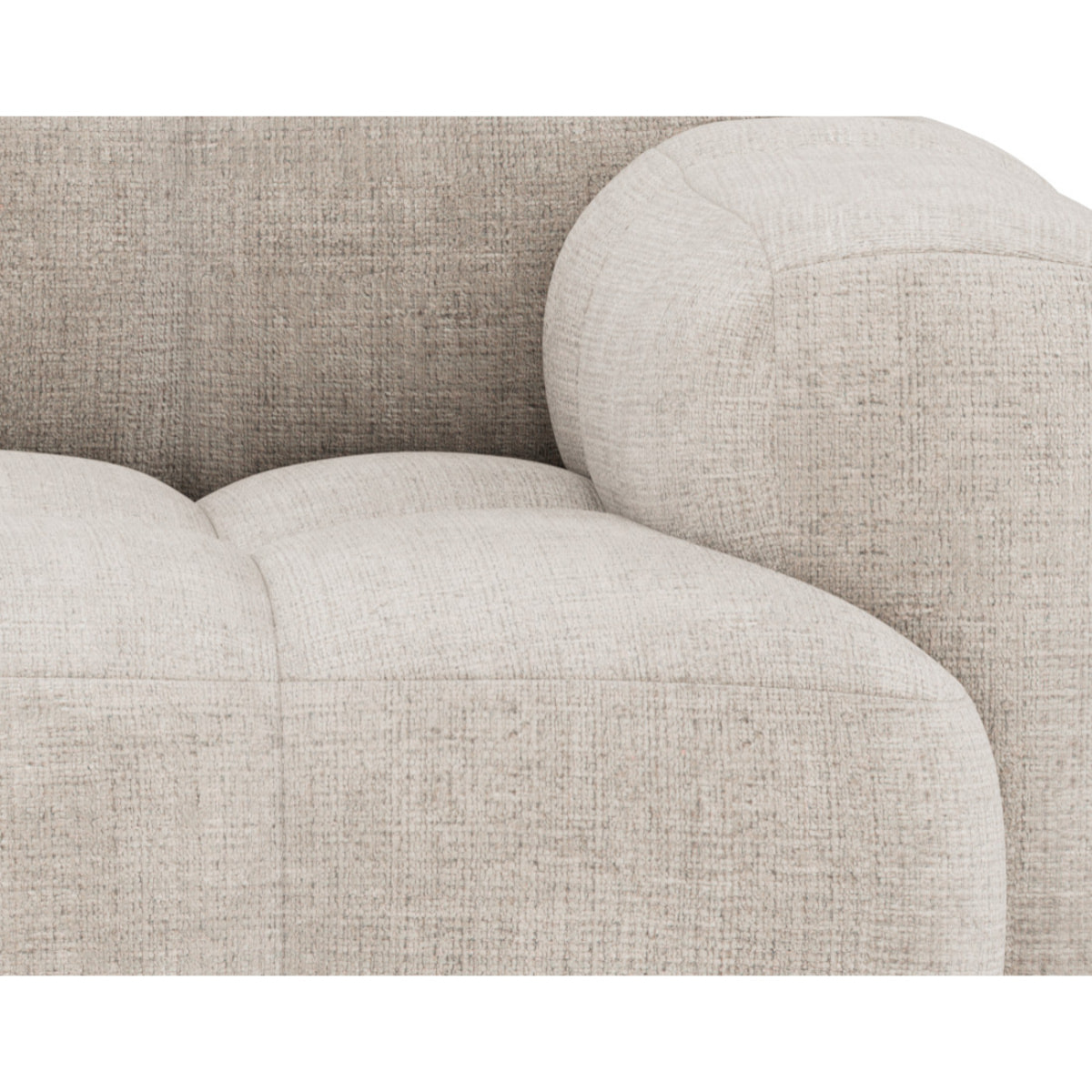 Grace - canapé modulable 2 places en velours texturé - Beige