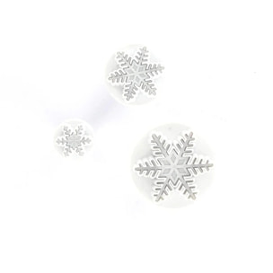 Lot de 3 emporte-pièces de Noël pour pâte à sucre motif flocon de neige Zenker Emporte-pièces