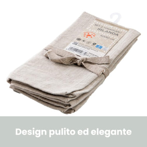 Intrecci – Set 6 tovaglioli in puro cotone 40x40 cm