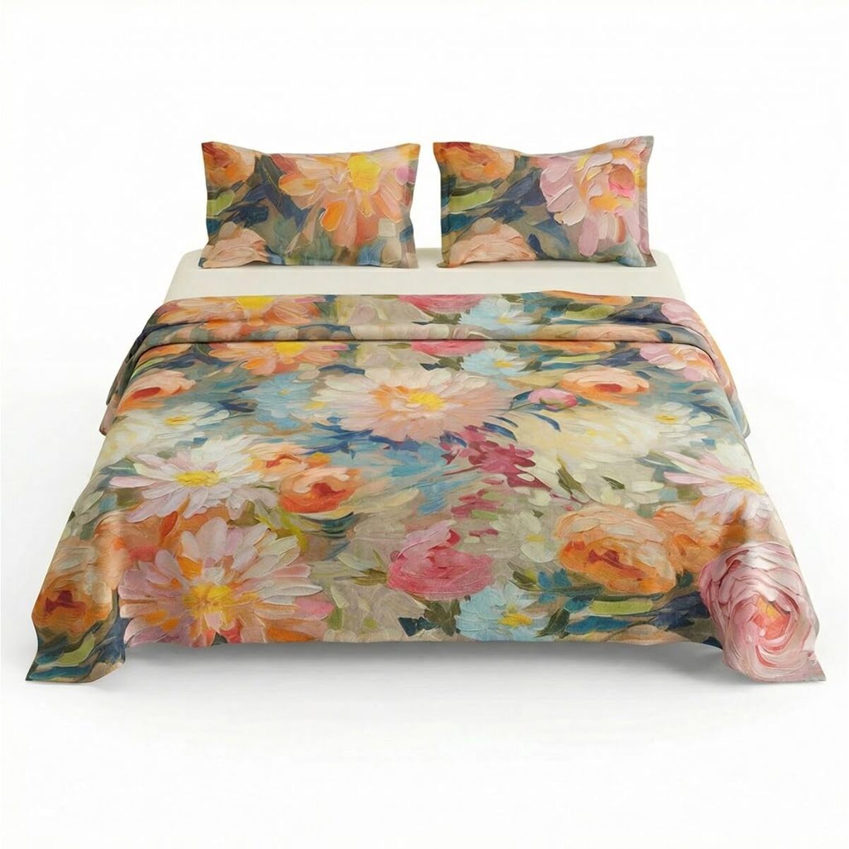 Set completo letto matrimoniale 100% cotone, 180x200 cm, con Stampa Digitale di Alta Qualità, Intrecci