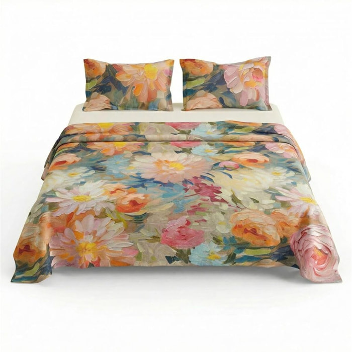 Set completo letto matrimoniale 100% cotone, 180x200 cm, con Stampa Digitale di Alta Qualità, Intrecci