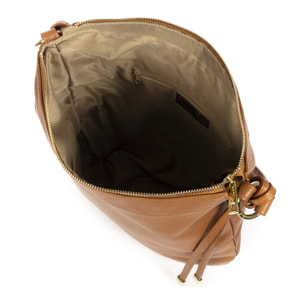 FIRENZE ARTEGIANI Borsa a Spalla da Donna Acquacanina. Vera Pelle Dollaro Made in Italy 33x4,5x35 Cm. Colore: pelle