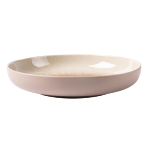 Lot de 6 assiettes creuses taupe - "Iris"