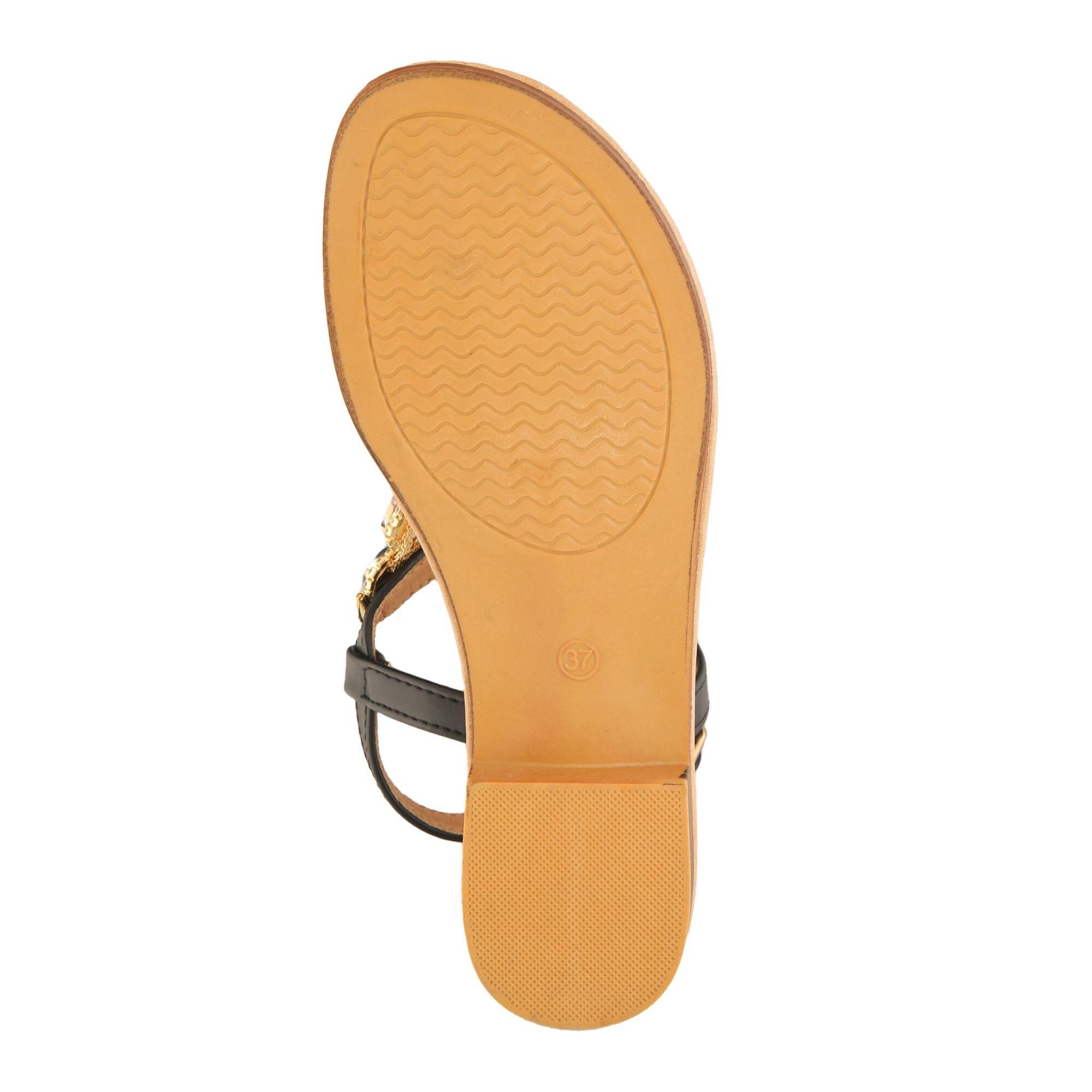 Sandali infradito con dettagli gioiello