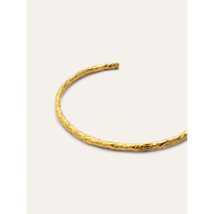 Brazalete Organic River Acero Baño Oro