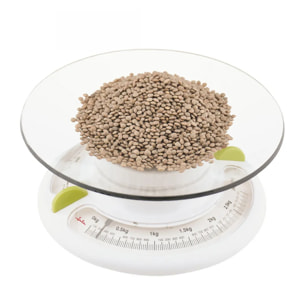 Báscula de cocina con bol JATA 610N hasta 3 kg. Alta precisión. Función de tara