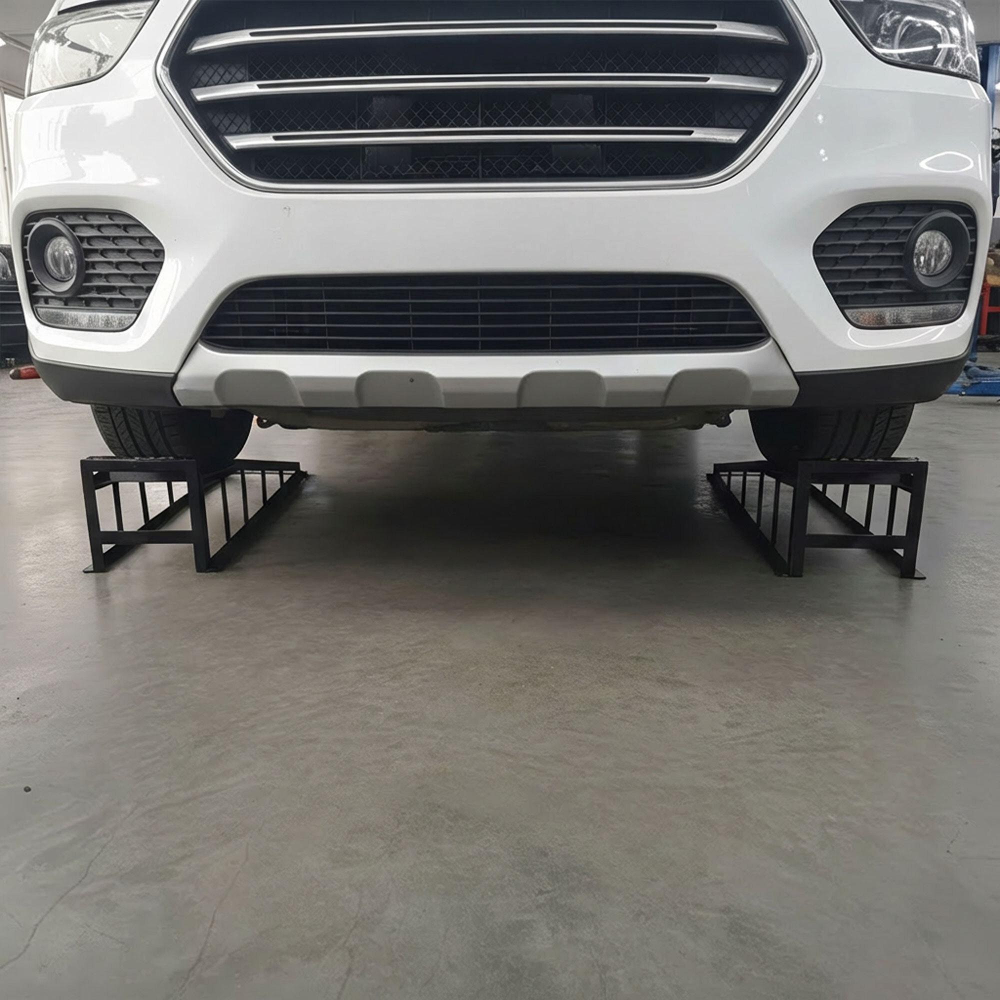 Stratos - Coppia di Rampe per Sollevamento Auto fino a 2.5 Tonnellate Manutezione Autoveicoli in Acciaio Nero