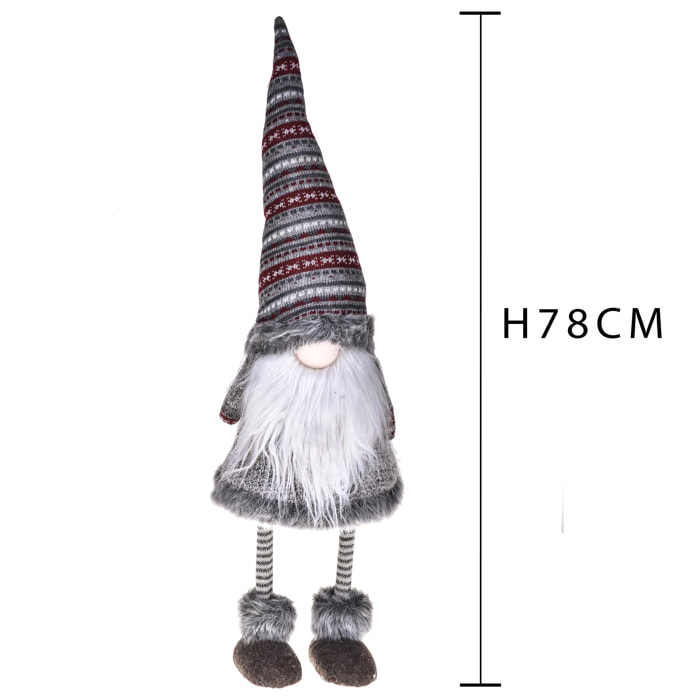 Gnomo Con Cappello - Pezzi 1 - 22X78X22 - Colore: Rosso - Bianchi Dino - Articoli Natalizi