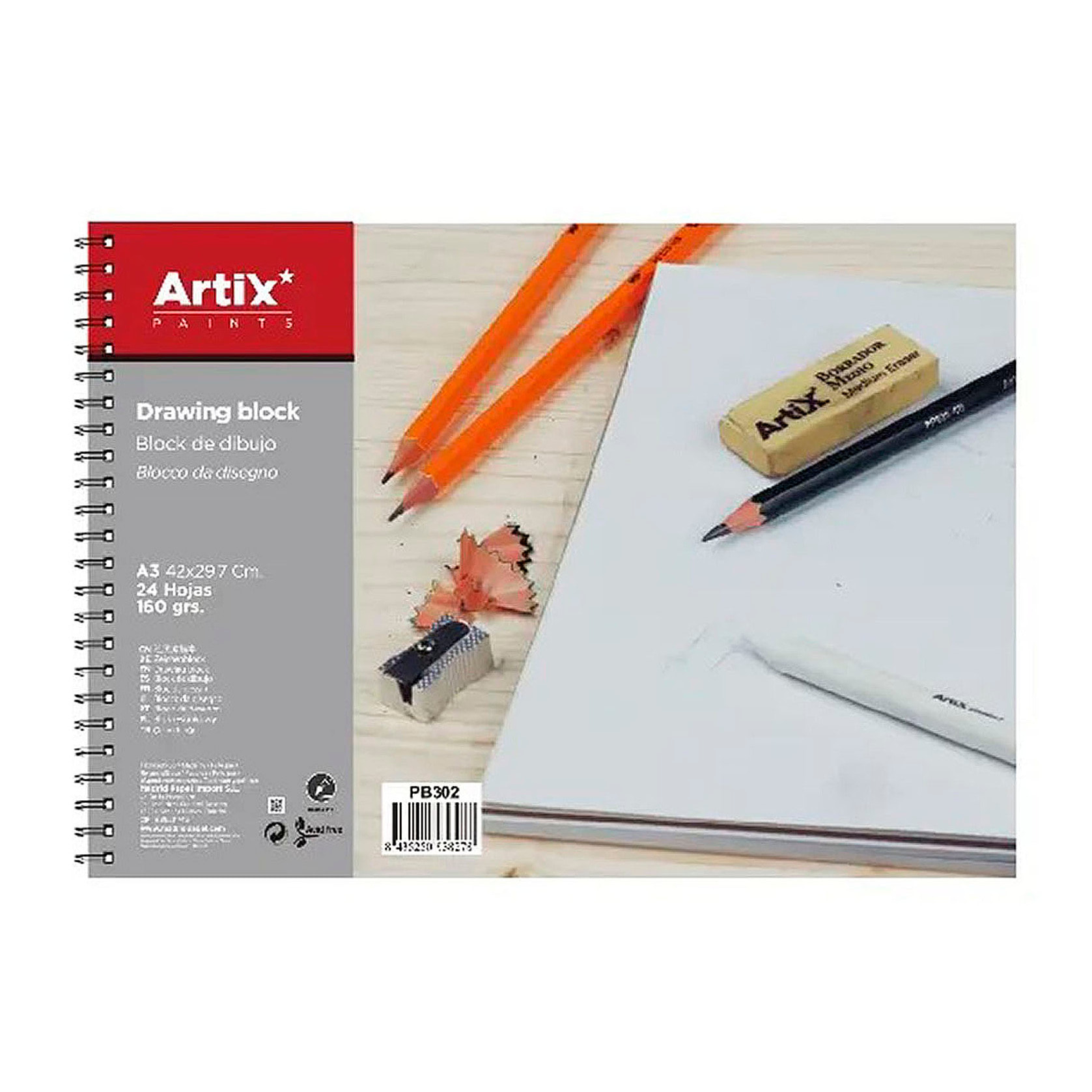 PACK 6 PEZZI BLOCCO DA DISEGNO 24 FOLIE A3