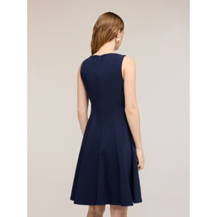 Motivi - Vestito flare in popeline - Blu