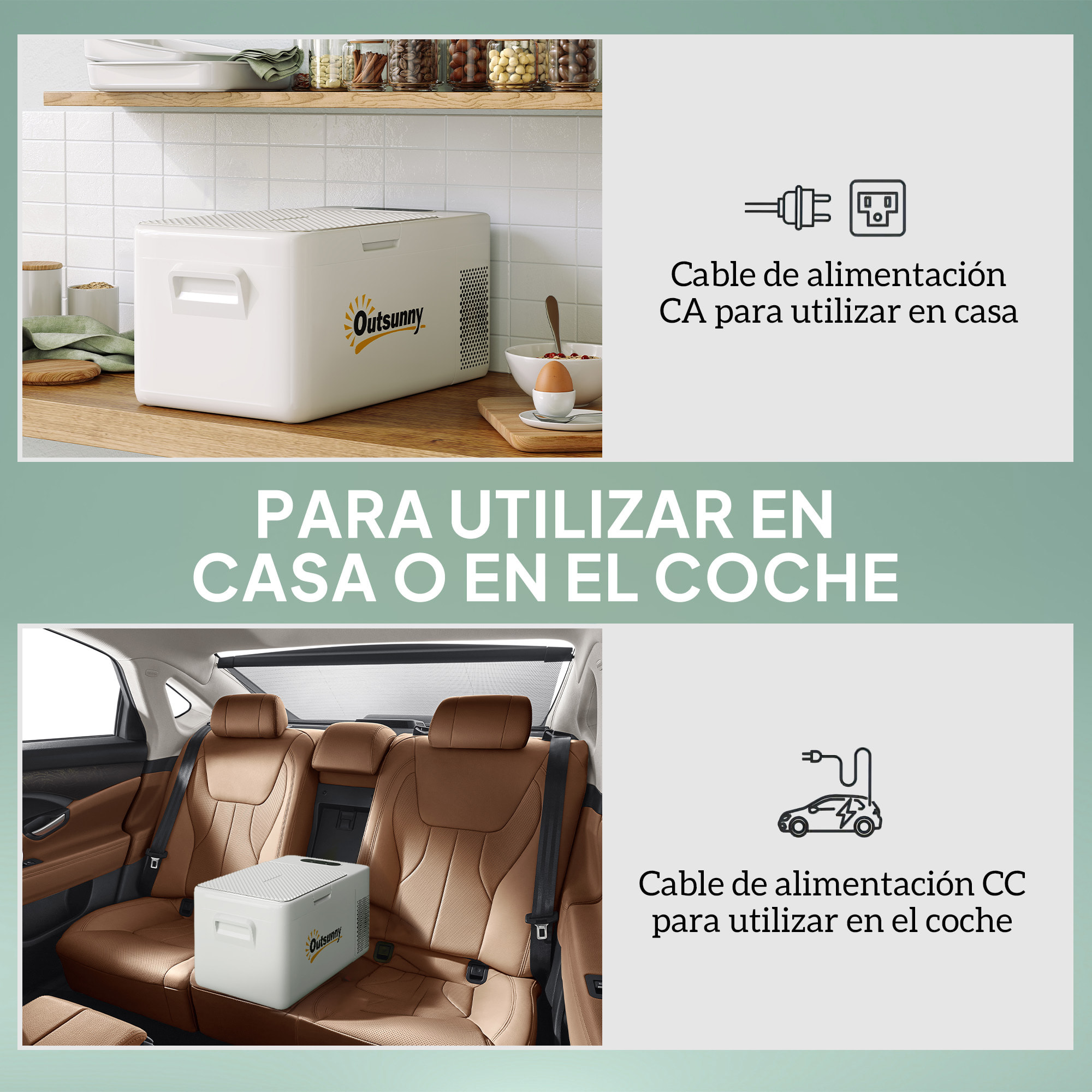 Nevera Portátil Eléctrica 16,8L Refrigerador de Coche 12/24/220V con Compresor Luz LED Pantalla Digital Modos ECO y MAX de -20℃ a +20 ℃ Puerto USB para Hogar Camping Viajes Automóvil