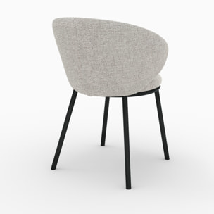 Chaise en tissu beige - Angèle