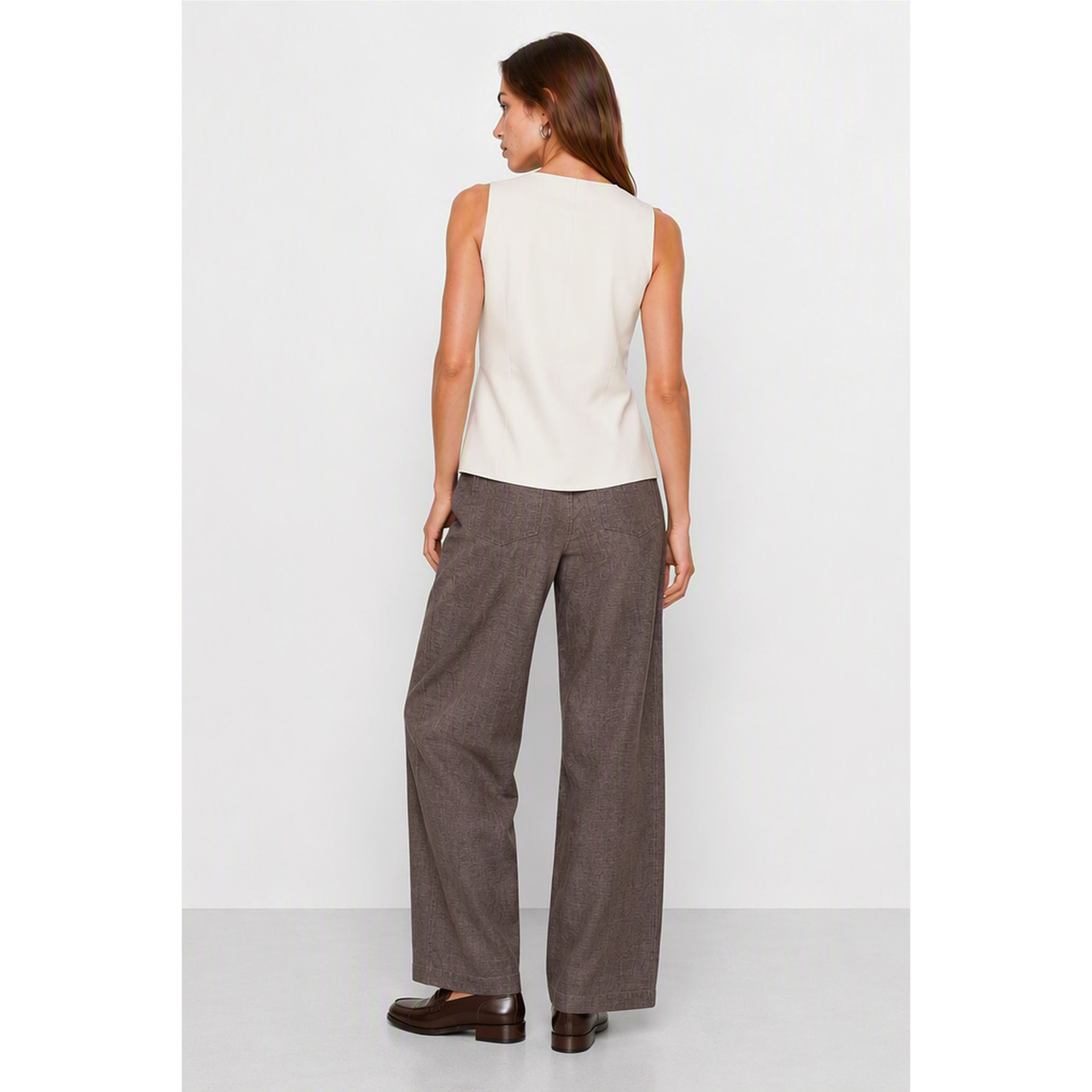 Kocca - Top smanicato con scollo a V e orlo asimmetrico Donna