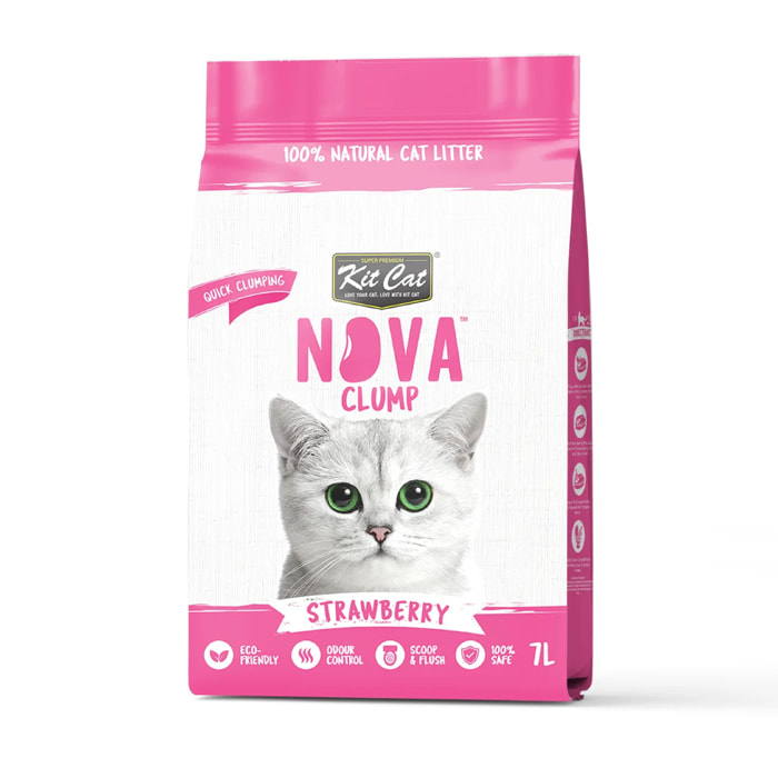 Pack 2x Kit Cat Arena Eco Nova Pack Ahorro - Strawberry 7 L Arena para gatos