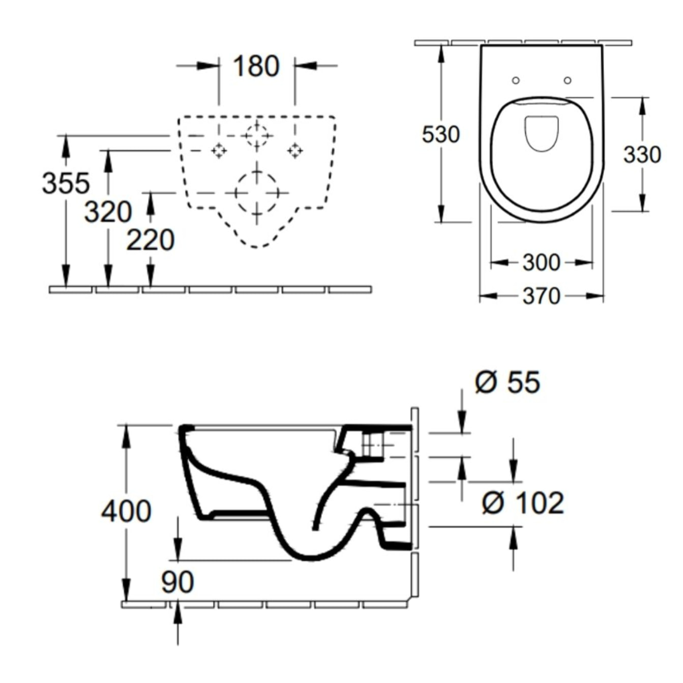 Pack WC suspendu sans bride Avento + Bâti support ViConnect Pro + abattant frein de chute + plaque chromée mat