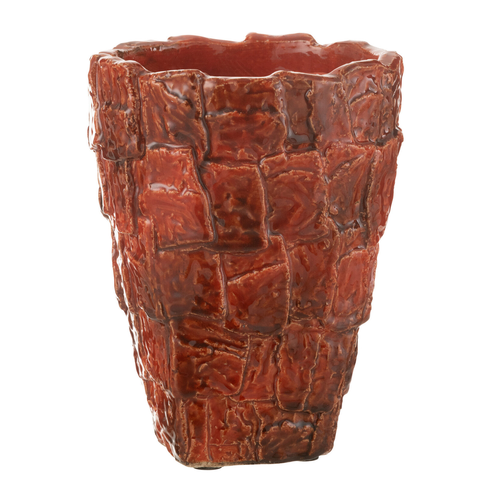 J-Line vase Akane - céramique - rouge - medium