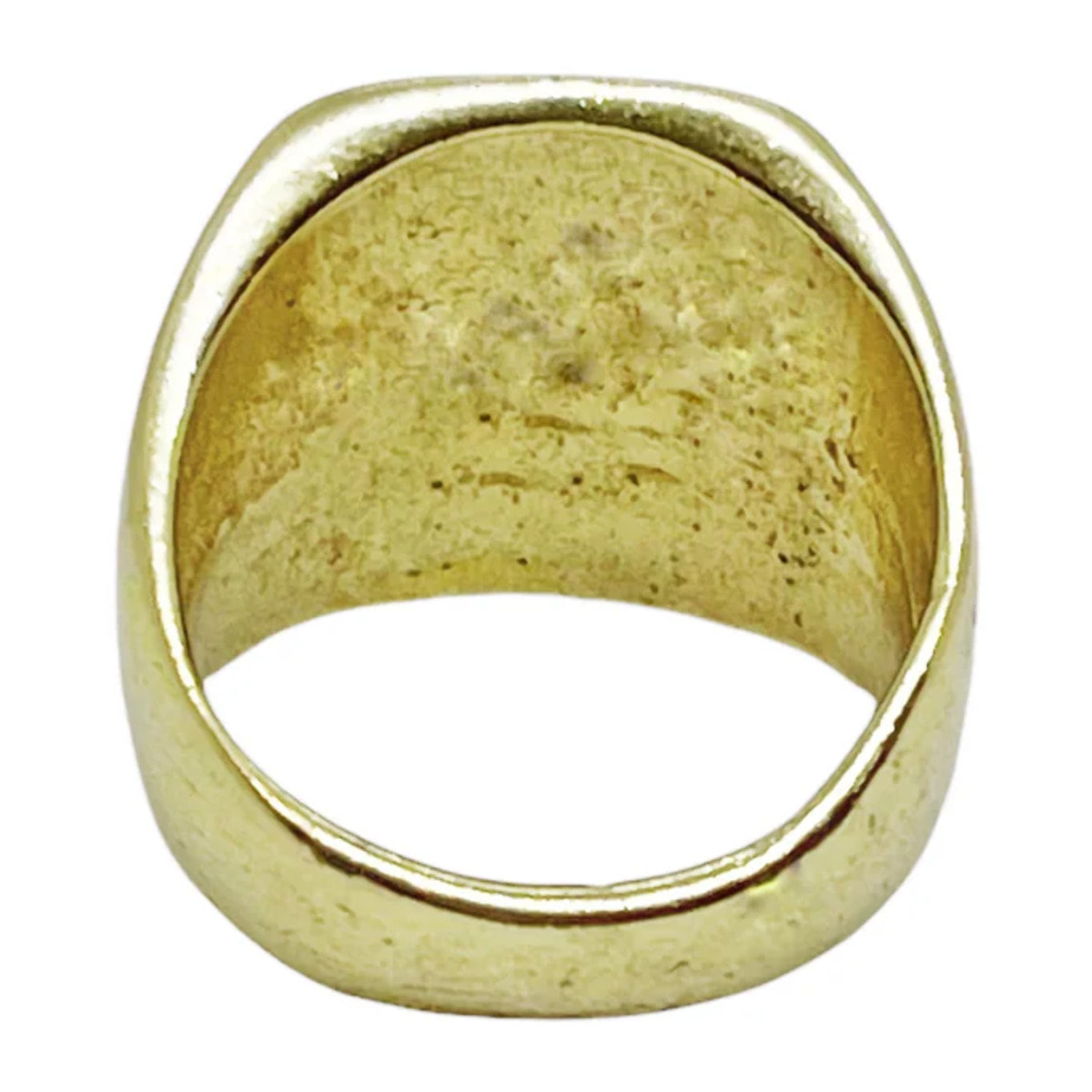 Anillo Sello rectangular "Gloria Mago"dorado T15