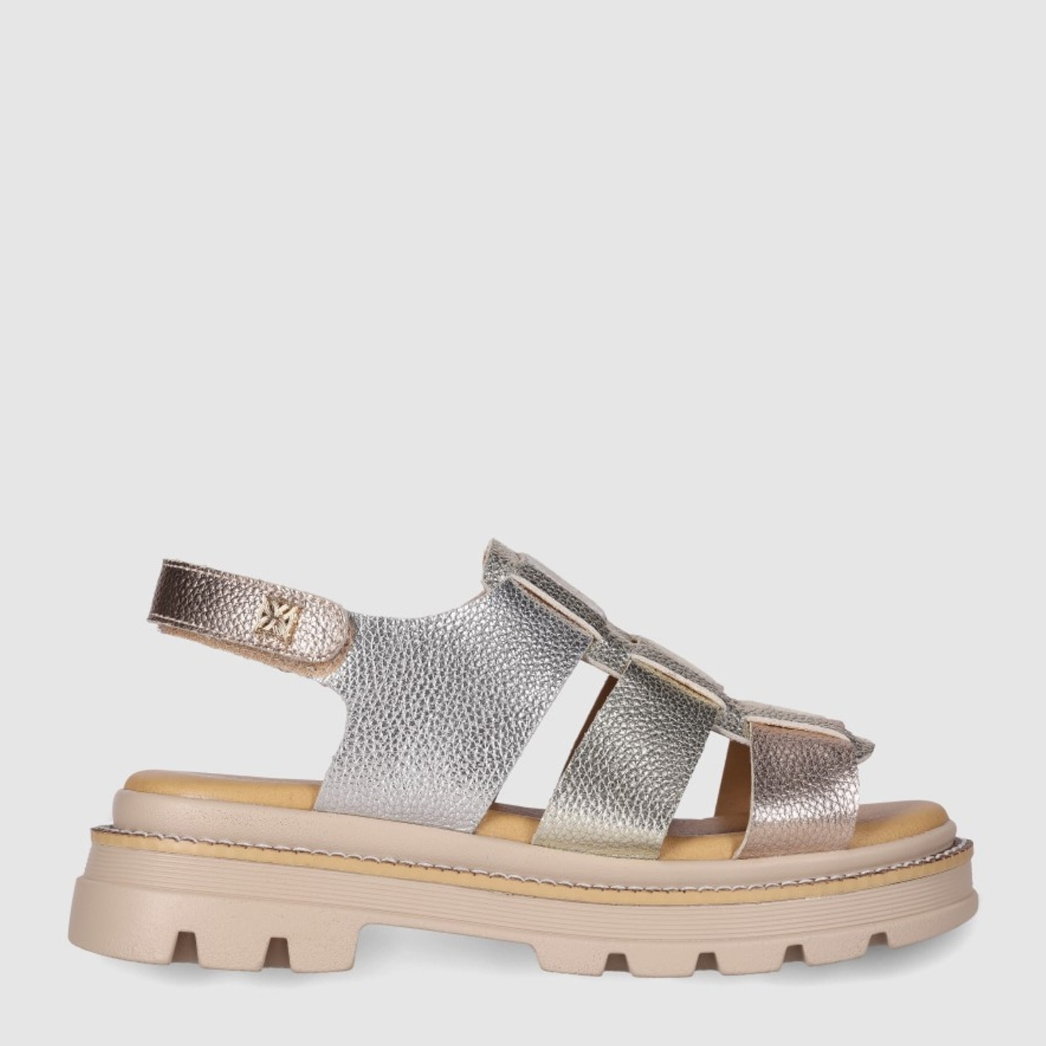 Sandalias de Piel - Multicolor - Tacón: Bajo