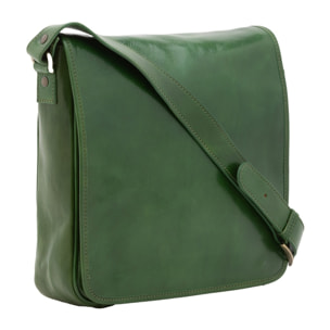 Borsa a tracolla da uomo in vera pelle - Modello False - Made in Italy - 29.0 x 28.0 x 9.0 cm