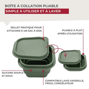 Lot de 1 boite de rangement collation 3 petites boites alimentaires Fackelmann Storage