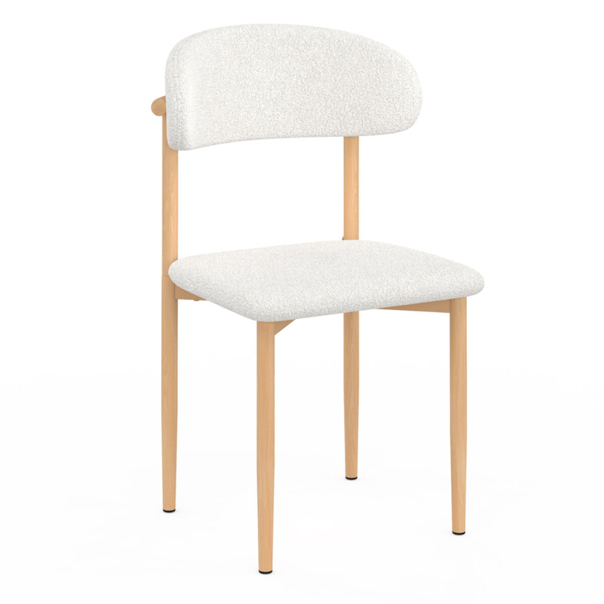 Chaises Callisto en bouclette et pieds métal - lot de 6