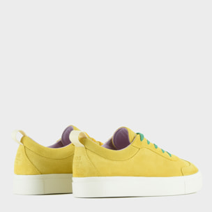 ZAPATILLA MUJER P08 DE ANTE AMARILLO