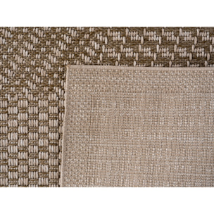 NEREA - Tapis intérieur/extérieur beige, design damier