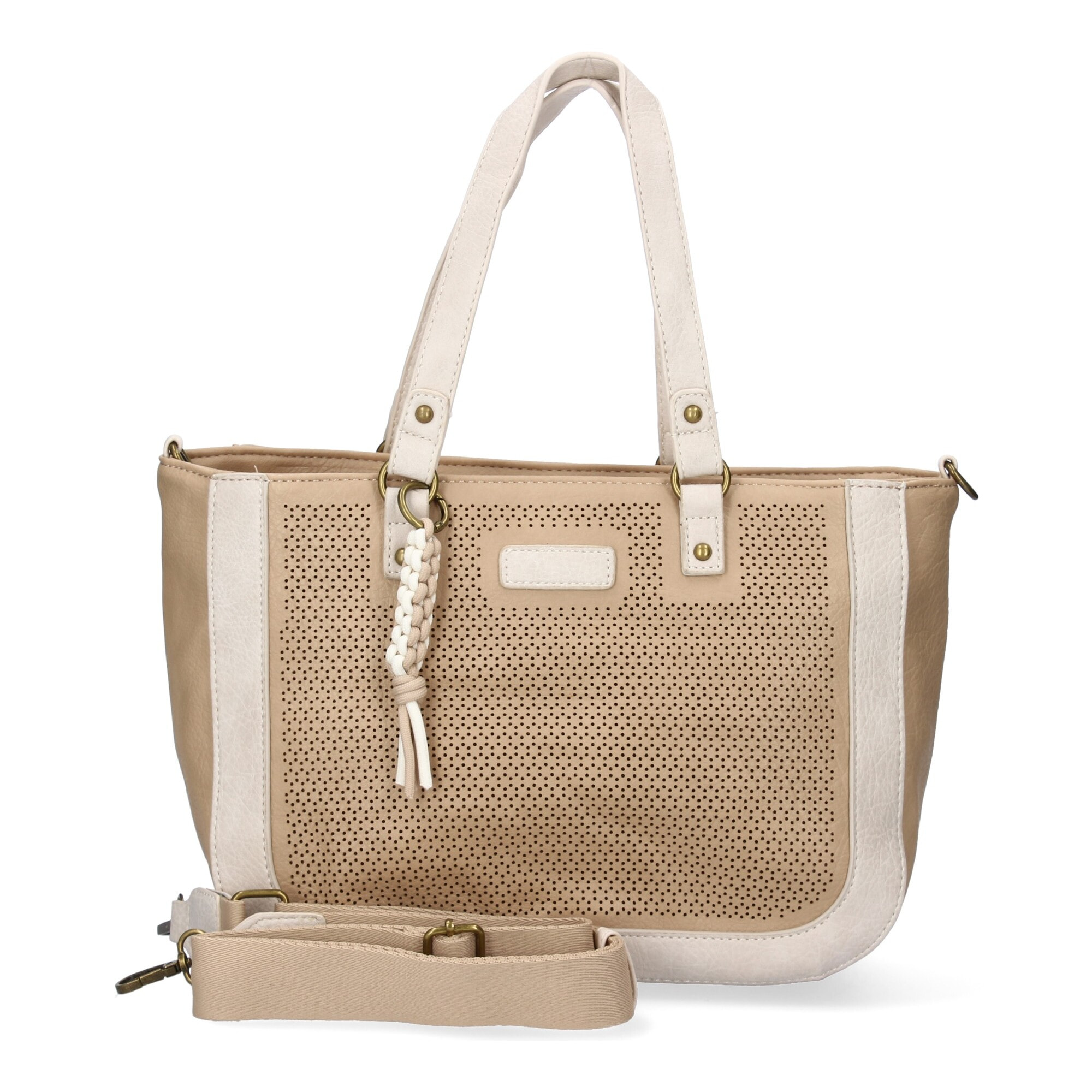 Bolso de hombro para mujer con correa ajustable, compartimento principal con cremallera