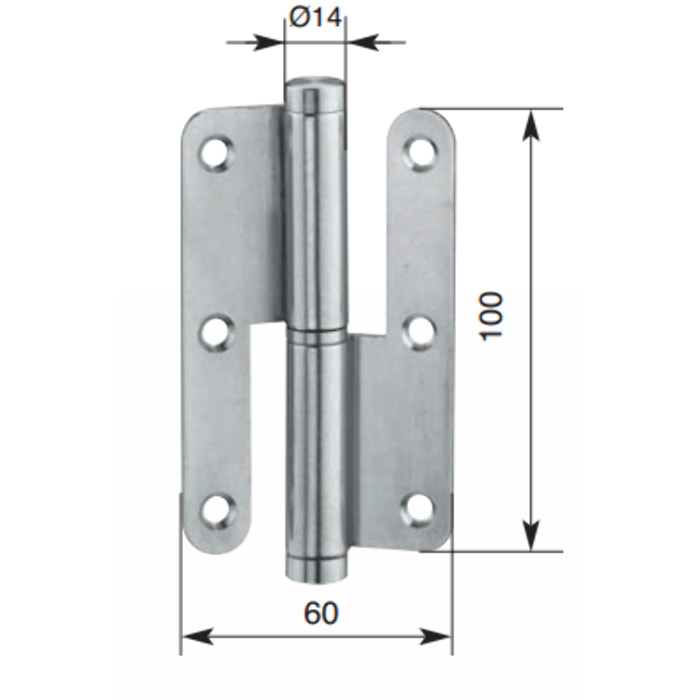 Serrure 1 point Sécurité enfant portail piscine ASSA ABLOY - Larg. coffre 36 mm - 2268.36