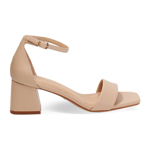 Sandalias beige tacón 5,5 cm