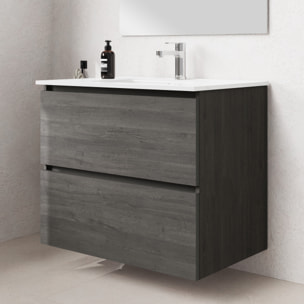 Ensemble de salle de bain SEA Alday, 80cm, Bois Charbon