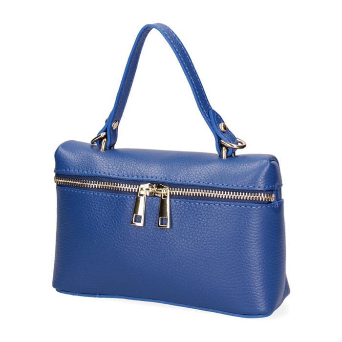 Borsa a mano da donna - Modello False - Vera pelle - 20.0 x 13.0 x 7.0 cm