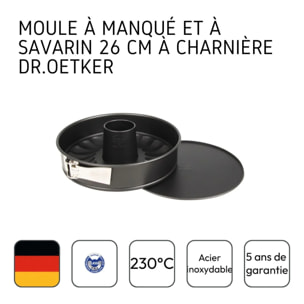 Moule à manqué et à savarin double fond 26 cm Dr.Oetker Tradition