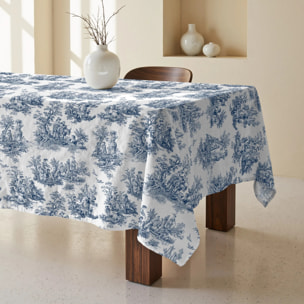 Nappe anti-taches 100% coton Paulo Blue