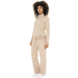 Tuta invernale donna collo alto inserti maglia linea Warm Touch