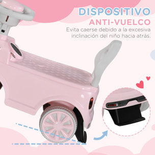 Correpasillos para Bebés de 18 a 36 Meses Coche Correpasillos con Volante Bocina y Sistema de Antivuelco Carga 25 kg 53x25x35 cm Rosa