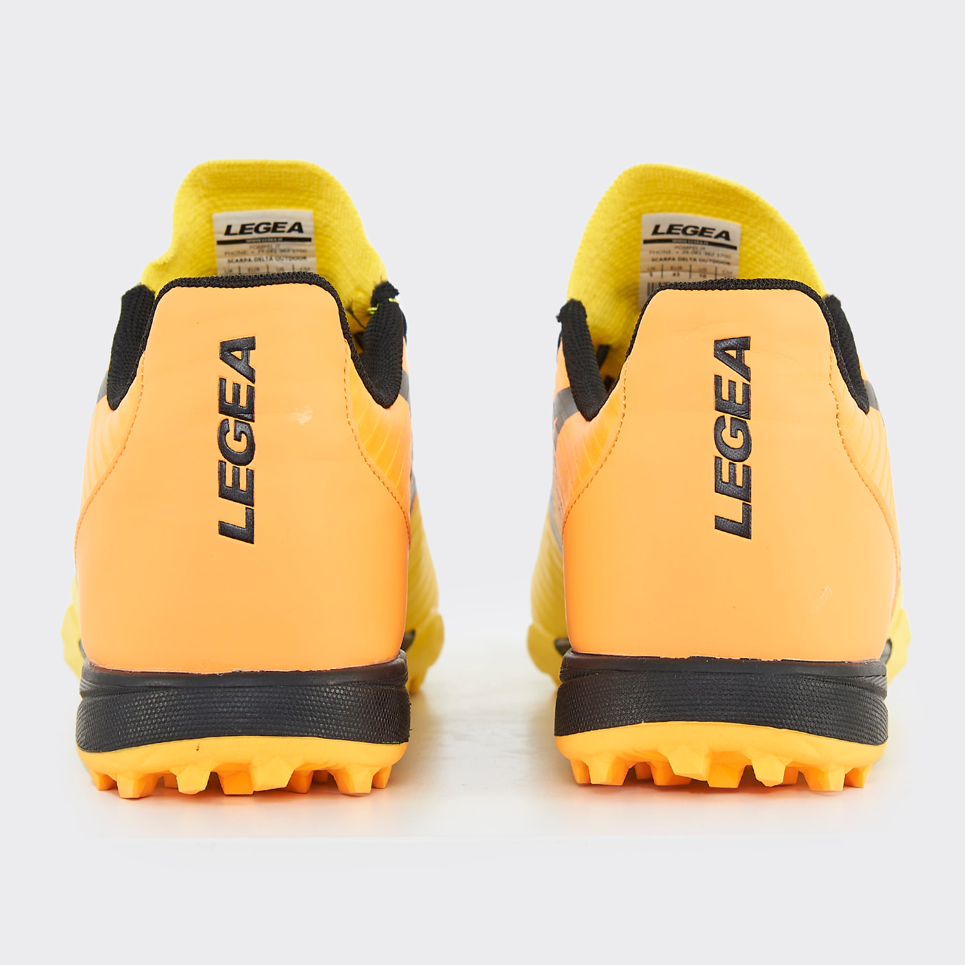 Scarpa da calcetto DELTA giallo arancio, bambino