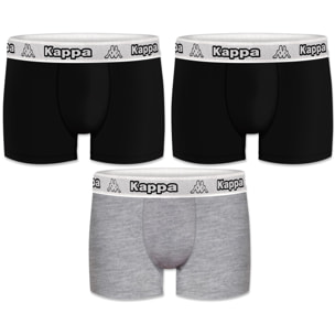 Pack 3 calzoncillos Kappa en color negro y gris para hombre