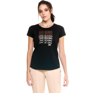 Camiseta de mujer Leone de manga corta Winter Chic Boxing