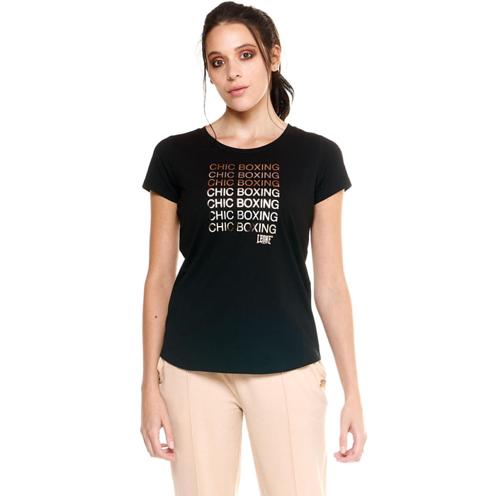 Camiseta de mujer Leone de manga corta Winter Chic Boxing