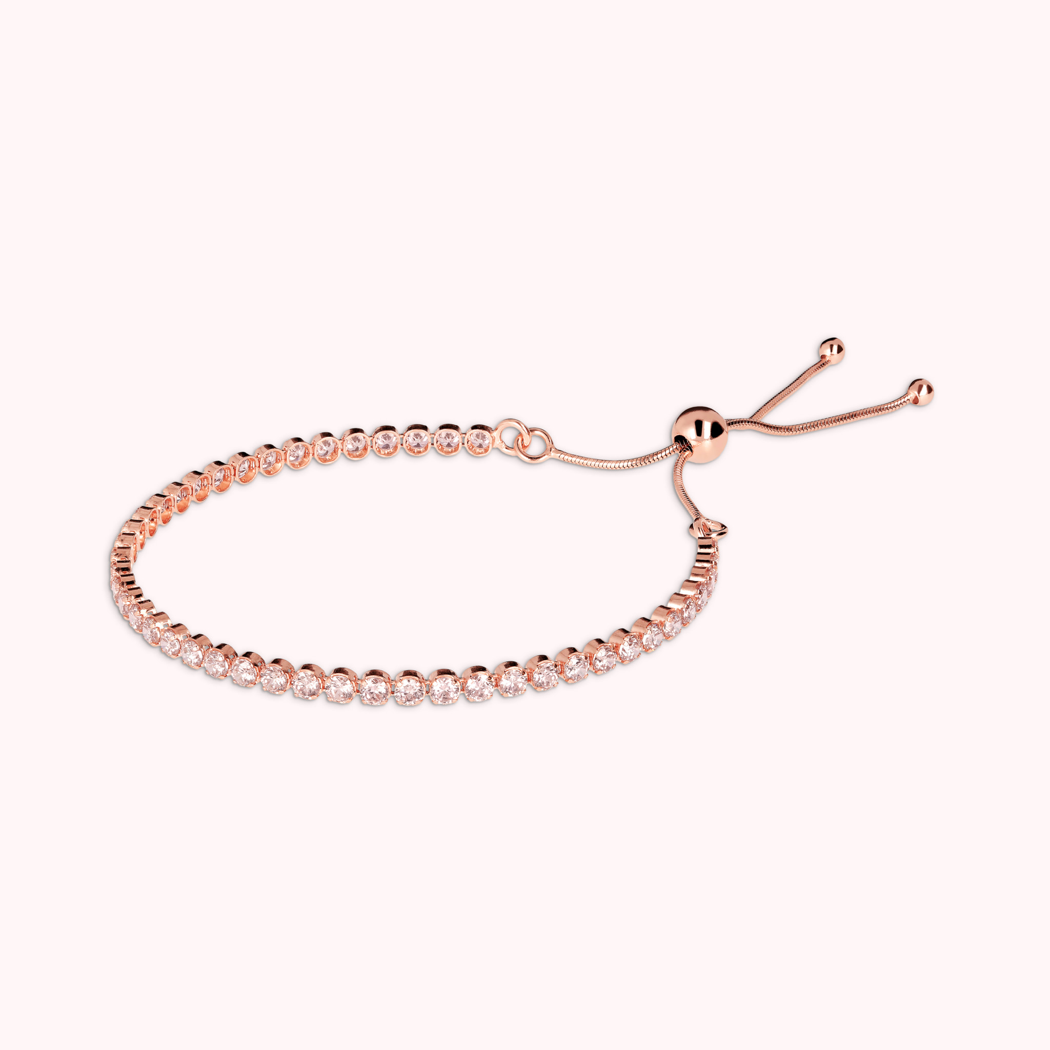 Bracciale Tennis con Cubic Zirconia Rosa