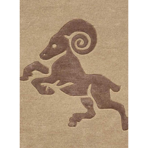 Tapis salon et chambre fait main en laine motif géométrique SOFO