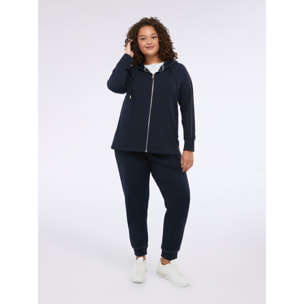 Fiorella Rubino - Joggers in felpa di cotone con coulisse - Blu